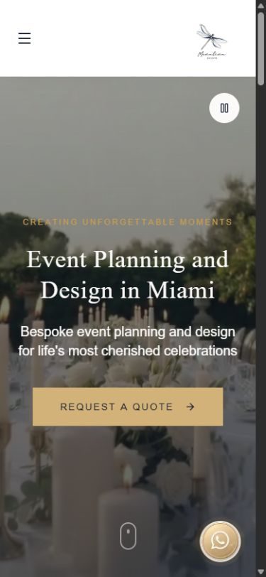 Mobile screenshot of Monalina Events